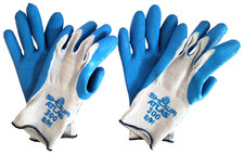 Showa Atlas 300 Gloves NEW 8/M 2 pair Medium Blue Gray Rubber Palm Work