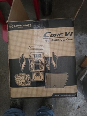 Thermaltake Core V1  SPCC Mini ITX Cube Computer Chassis - Black New Old Stock