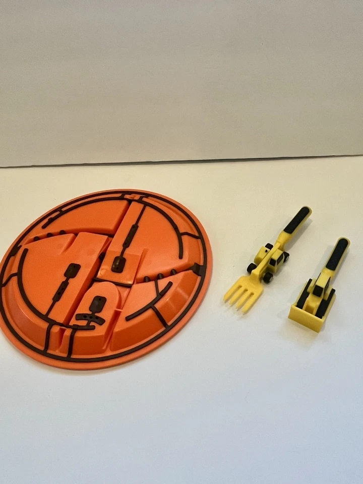 建设性饮食施工板橙色美国制造,幼儿用餐,儿童 — 第 2/4 张图片