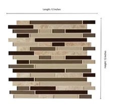 MSI Amalfi Cafe Interlocking 12 in. x 12 in. Glossy Porcelain Glass Wall Tile