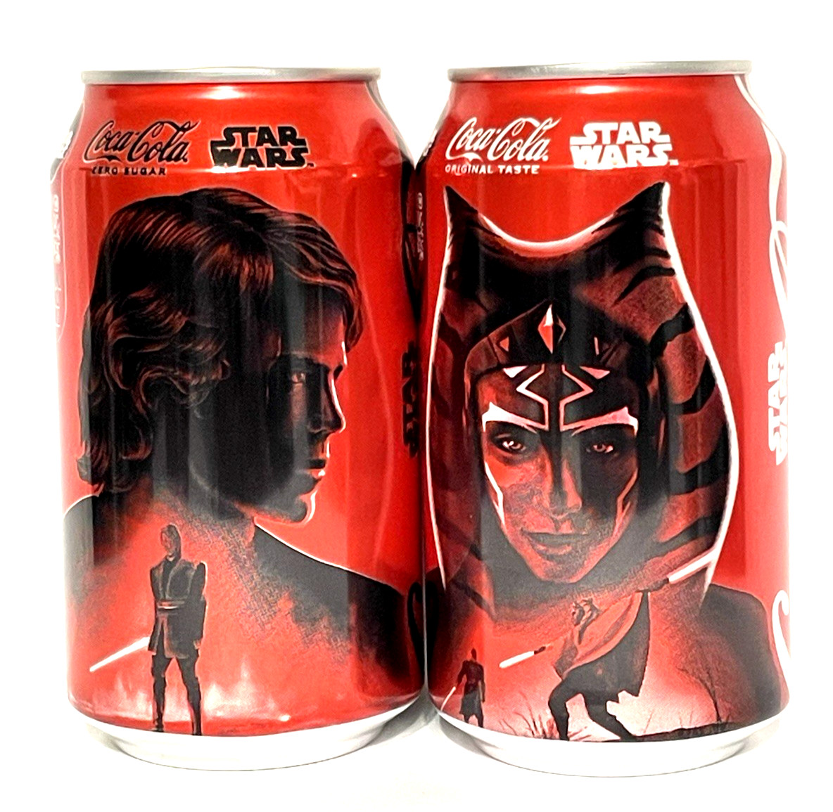 Star Wars Coca Cola Coke Anakin Skywalker Ashoka Tano Cans Discontinued Retired