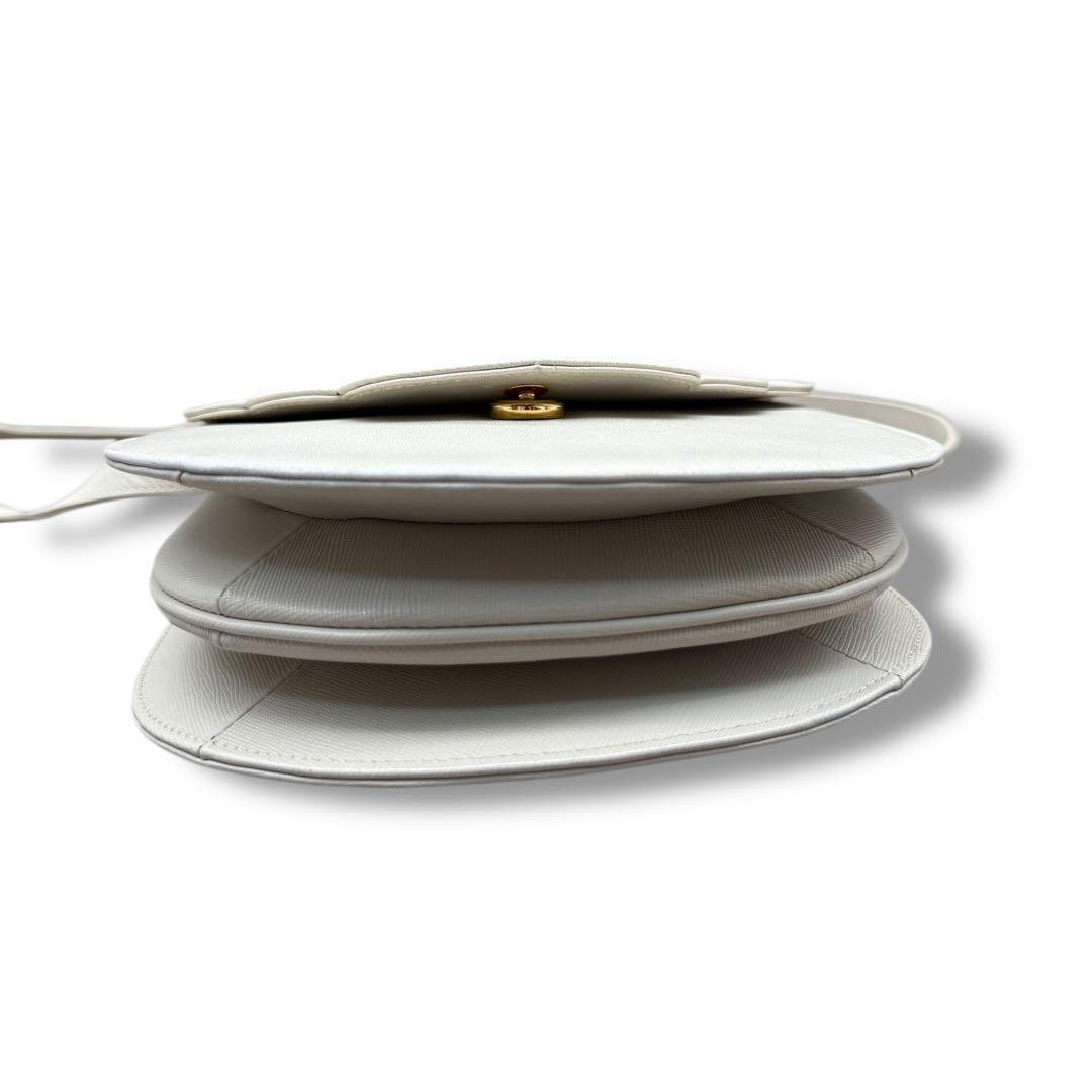 Borsa a tracolla Yves Saint Laurent 2 vie in pelle bianca autentica