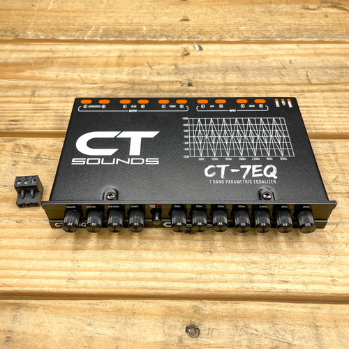 Used CT Sounds CT-7EQ 7 Band 1/2 Din Car Equalizer with AUX Input