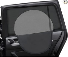 2Pcs Car Window Shade, Zipper Breathable Side Sun Mesh, A Size: Rear/35.4 20.5