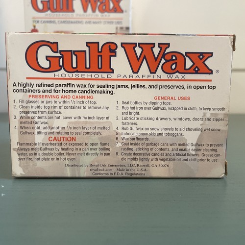 Gulf Wax Household Paraffin Wax Canning & Candle Making 1lb per box - 4 Boxes - Picture 5 of 5