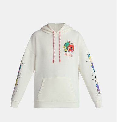 Peanuts Women's Holiday Graphic Hoodie with Long Sleeves Size L