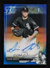 2017 Bowman Draft Blue Refractor 70th Anniversary 22/70 Gavin Sheets Auto 2k3