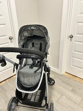 Evenflo Omni Plus Single Travel System Stroller Gray/Black Canopy Cup Holder