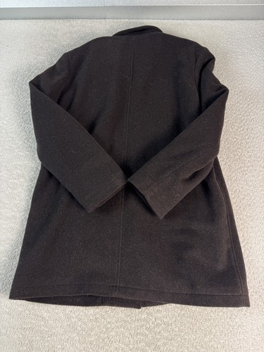 Banana Republic Coat Mens Medium Brown Wool Blend Cashmere Lined Dress Overcoat - Picture 8 of 8