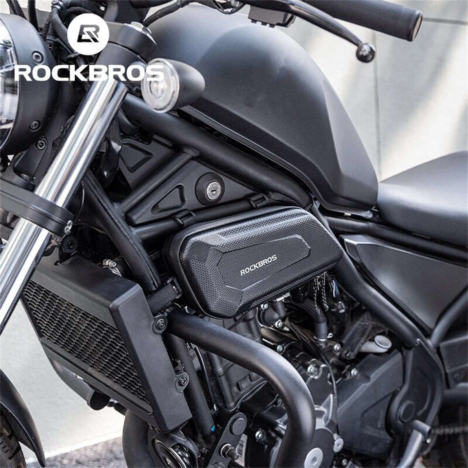 Pair ROCKBROS Motorcycle Side Storage Bag Hard Shell Frame Bags Tool Bag 1.5L - Image 4 of 4