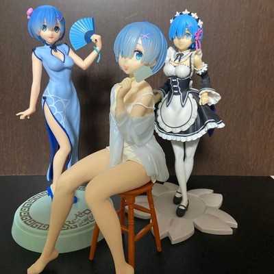 Re Zero Rem Figur 3er Set Sammelfiguren Anime voll funktionsfähig Japan