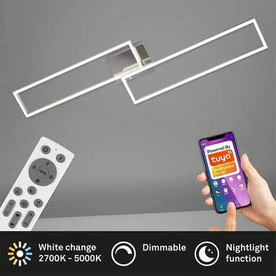 Deckenleuchte Briloner LED 40W Frame Smart Home Fernbedienung CCT Dimmbar Decken - Bild 1 von 4