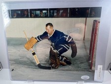 SIGNED - Johnny Bower 8x10 Photo - Toronto Maple Leafs - AUTOGRAPH - JSA COA
