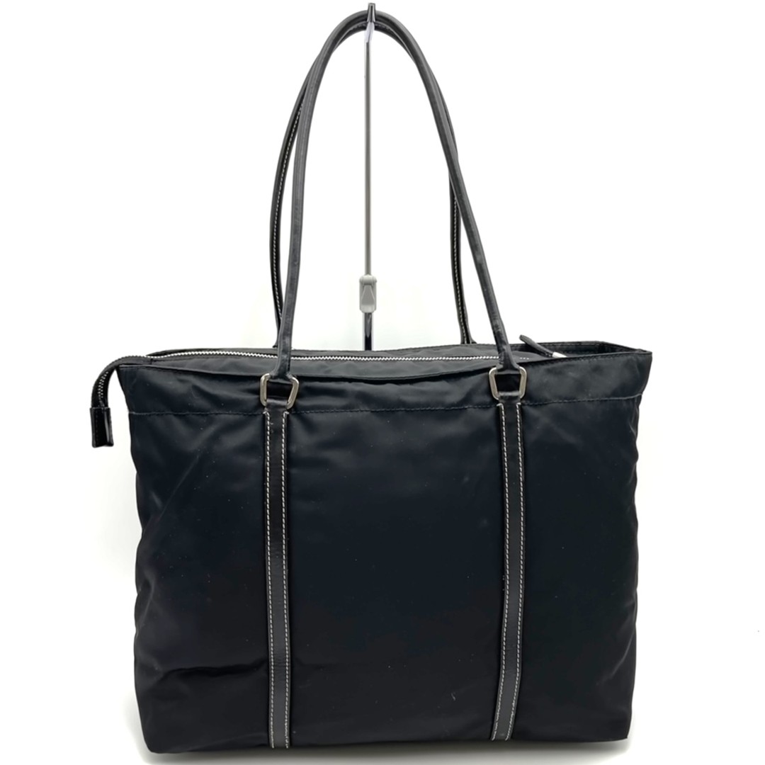 PRADA Handbag Tote Bag Triangle Logo Nylon Leather Black Ladies Fashion ELGZN Us thumbnail 7