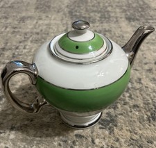 Vintage McCormick & Co 'Banquet Teas' Balto English Teapot w/ Gilt Silver Pourer