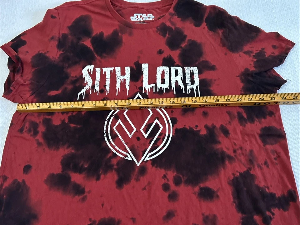 Camiseta Star Wars Sith Lord Tie-Dye 2X ROJA Y NEGRA Foto 3 de 4