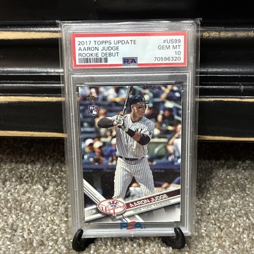Topps 2017 Update Series Aaron Judge Rookie Debut US99 PSA 10 Batting Yankees
