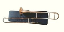 TROMBONE SLIDE MADE OF PURE BRASS METAL IN CHROME POLISH CASE BOX FREE SHIPP