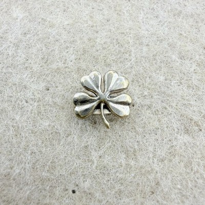 Vintage Small Four Leaf Clover Good Luck Shamrock Pin Jewelry Accessory