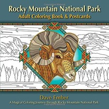 ROCKY MOUNTAIN NATIONAL PARK ADULT COLORING BOOK & By Mary Taylor Young & Dave