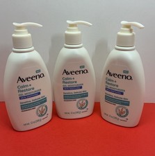 3 AVEENO Calm Restore Gel Moisturizer Soothing Delicate Dry Sensitive Skin 12 oz