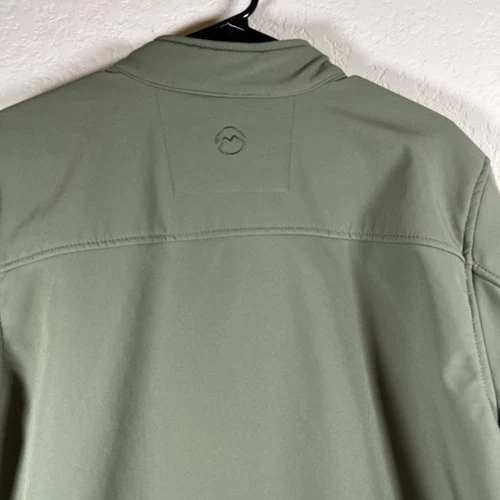Magellan Outdoors Men's Sz L Polyester Softshell Fleece Lined Olive Green Jacket image 10
