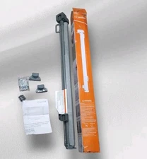 Retractable Gates, 33" Tall, Extends to 55" Wide, Gray(Missing One Wall Bracket)