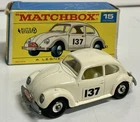 Vintage 1968 Matchbox Volkswagen 1500 Saloon Rally Car w/ Box