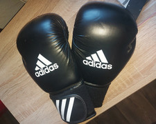 Adidas Boxhandschuhe Kunstleder schwarz weiß gr S/M