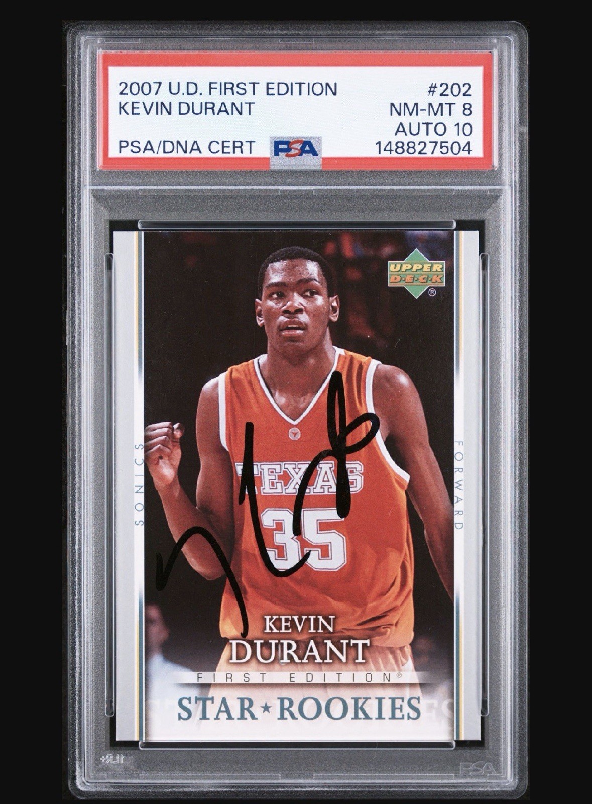 2007 Upper Deck First Edition Kevin Durant RC Signed PSA 8 AUTO 10 PSA/DNA