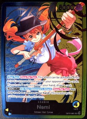 Nami OP11-041 ONE PIECE Tcg Card Game NM BLUE/YELLOW Leader