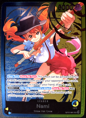 Nami OP11-041 ONE PIECE Tcg Card Game NM BLUE/YELLOW Leader