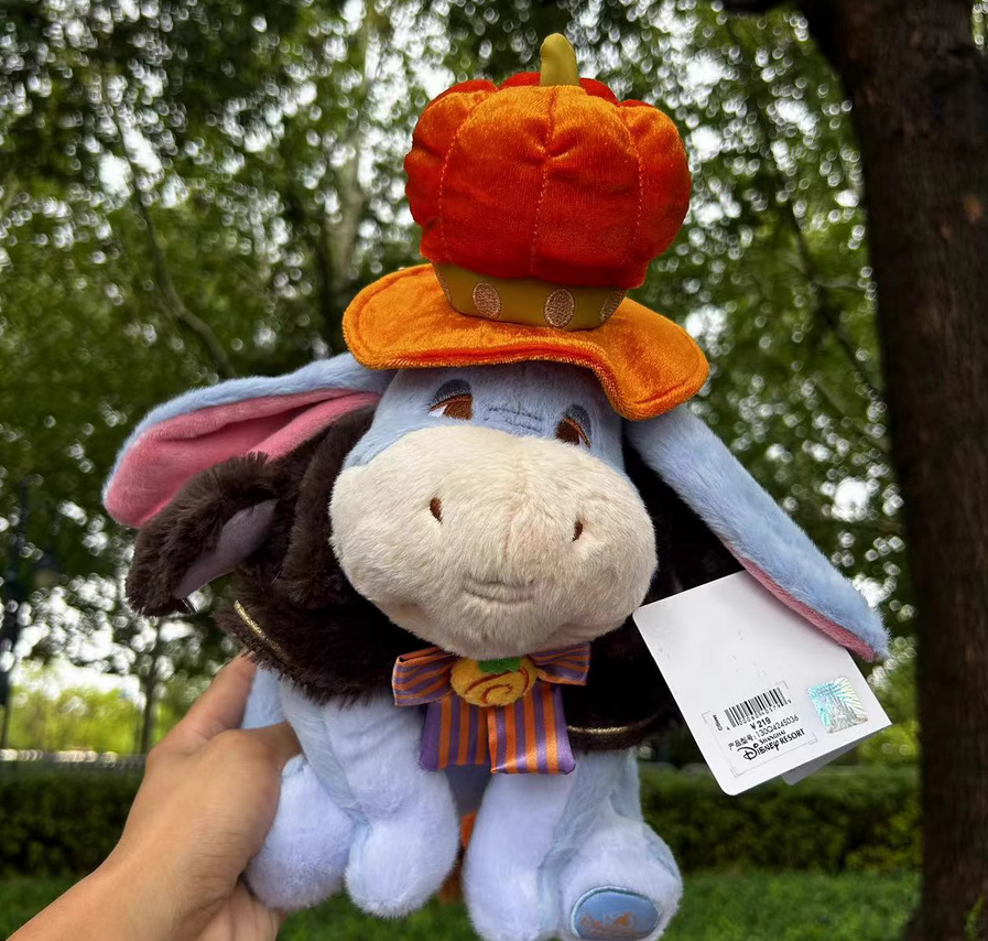 Disney authentic 2024 halloween Winnie the pooh eeyore plush 9inches ...