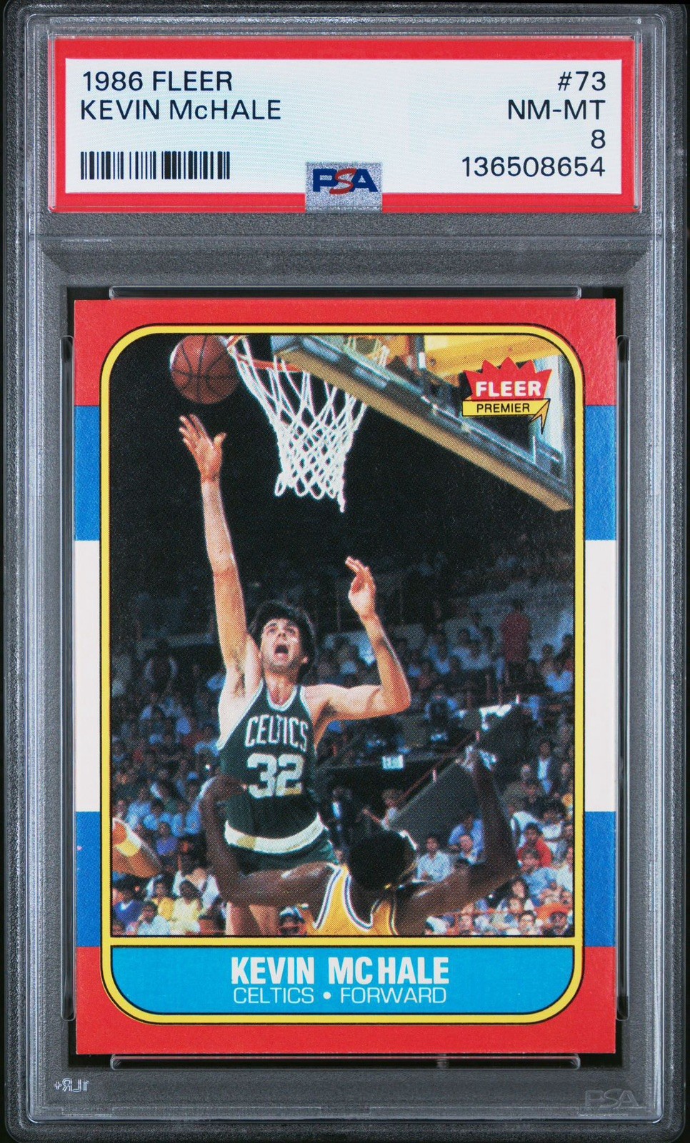 1986 Fleer Basketball #73 Kevin McHale PSA 8 NM-MT NEAR MINT-MINT HOF