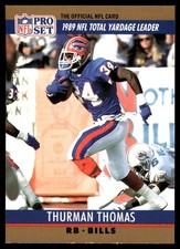 Thurman Thomas 1990 Pro Set #10 Bills NFL READ FREE SHIPPING AutographDen