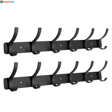 2 Pack Coat Rack Wall Mount All Metal Wall Hooks for Hanging Wall Hat Rack with