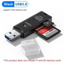 USB 3.0 External Card Reader Writer For Micro SD SDHC SDXC MicroSD NEW BLACK