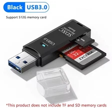 USB 3.0 External Card Reader & Writer For Micro SD SDHC SDXC MicroSD NEW BLACK💥