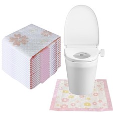 25PCS Disposable Toilet Mats Absorbent Toilet Floor Protector from Urine