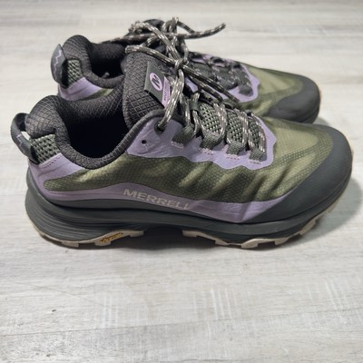 Merrell Womens Moab Speed Lichen Purple Black Shoes Size 8 Hiking Running Trail