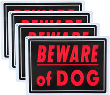 Beware of Dog Sign Meta 14X10 Inch Rust Free Aluminum, UV Printed, Easy to Mount