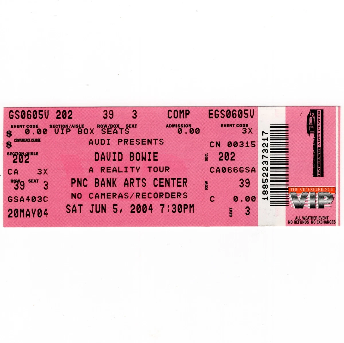 David Bowie Concert Memorabilia for sale | eBay