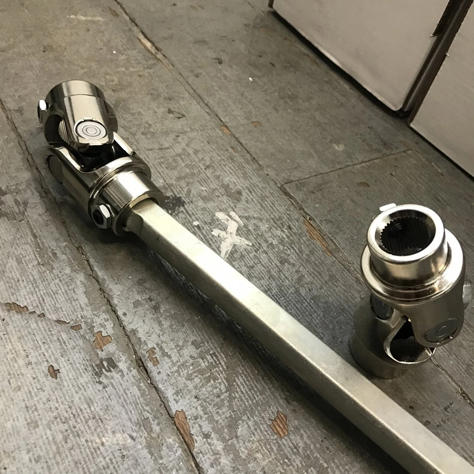 Kit de acoplamiento de dirección Rag U-Joint Eliminator 1"-48 + 3/4"-36 eje de 12" 3/4 DD MII Foto 4 de 4