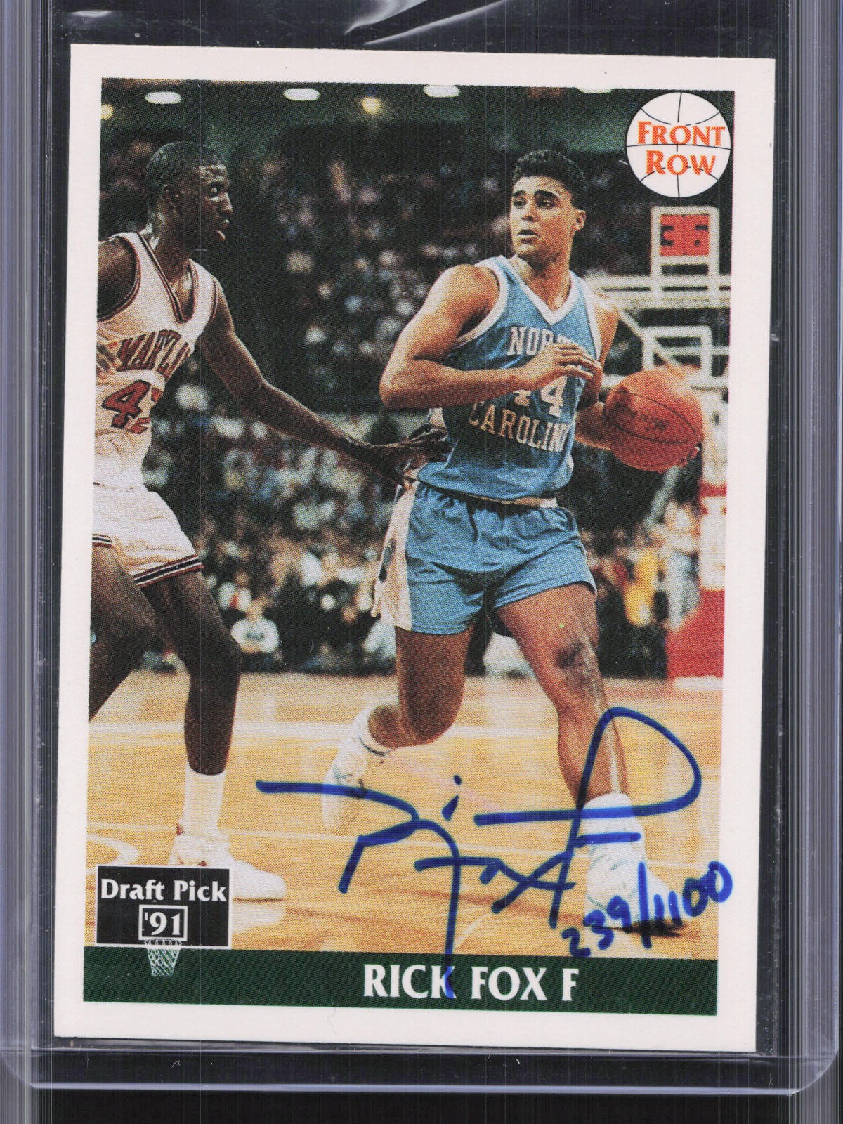 1991 Front Row #40 Rick Fox Authentic Auto #/11000