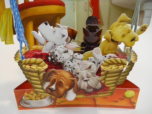 A BASKET FULL OF PUPPIES Greeting Card 3-D Swing Card by Santoro Graphics 99 - Picture 2 of 5