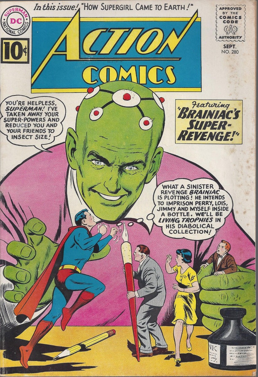 ORIGINAL Comics No. 280 1961年 ヴィンテージ Action Comic #280 VG+ Silver Age September 1961 Brainiac Cover | eBay