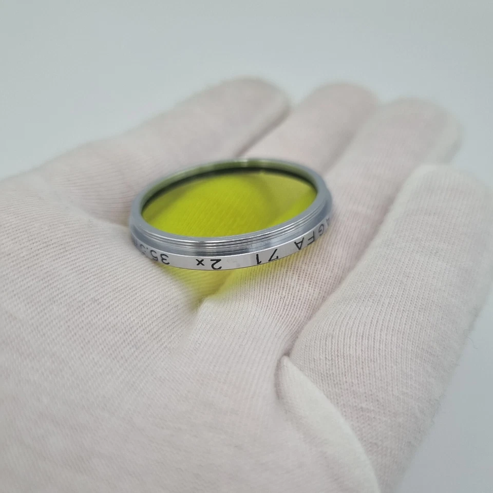 Agfa 71 2x 35.5 mm yellow green filter vintage genuine #107 - Image 3 of 3