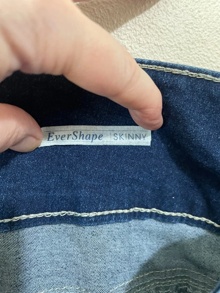 Jeans Angels EverShape Skinny Azul 20W PLUS denim 3 botões top casual - Imagem 3 de 4