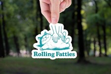 Rolling Fatties Cat Sticker, Funny Cat Sticker, Cat Meme Sticker, Cat Lovers Gif