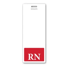 RN Badge Buddy Extra Long Oversized Vertical ID Backer for Registered Nurses